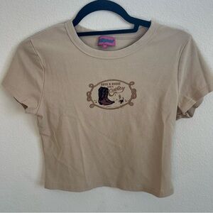 Edikted Save A Horse Ride A Cowboy Crop Top